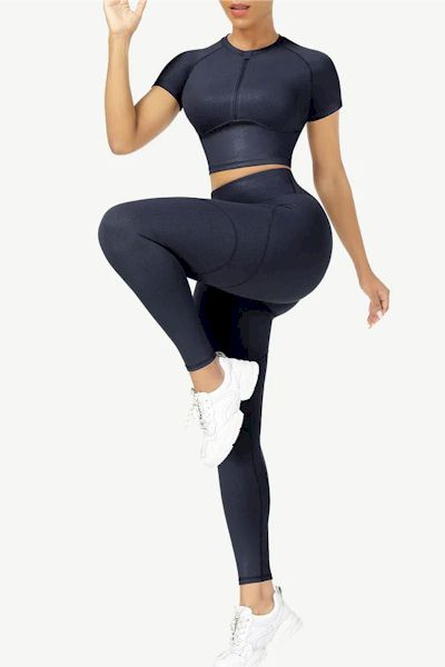 All-Day Workout Luxury: 4 - Way Stretch Yoga Suit with Soft Compression