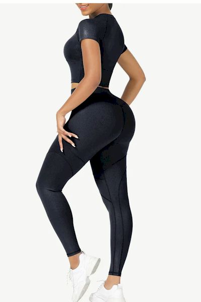 All-Day Workout Luxury: 4 - Way Stretch Yoga Suit with Soft Compression