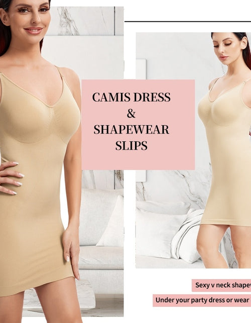 Load image into Gallery viewer, Full Slips Shapewear Tummy Control Body Bodysuit for Under Dresses
