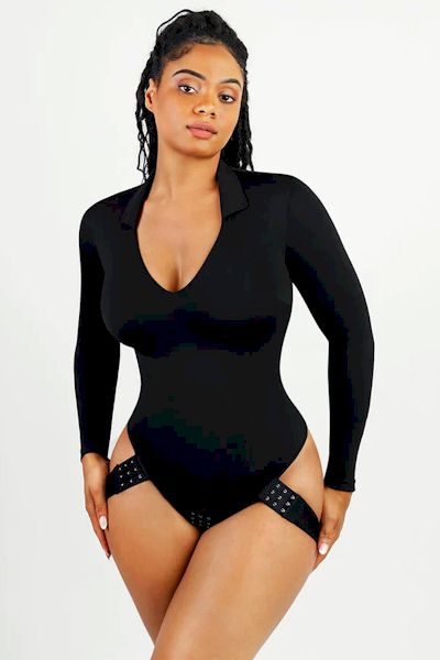 Empower Your Curves: Deep V-Neck Butt Lifting Shapewear Thong