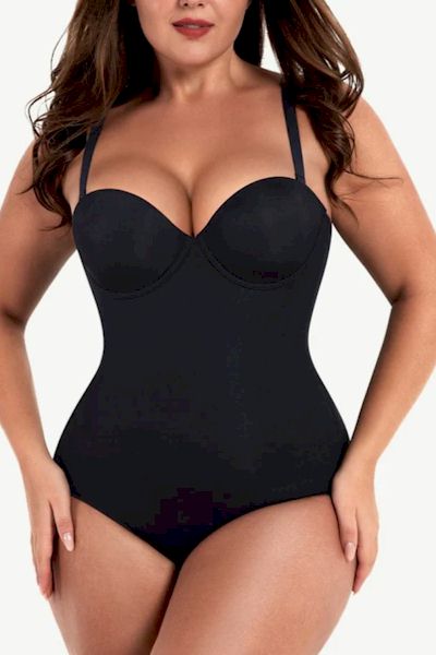Sculpted Sophistication: Premium Cupped Panty Shaping Bodysuit for Curves