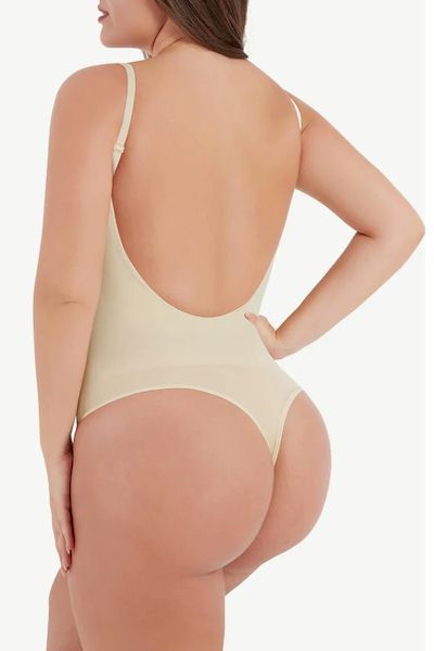 Flawless Fit, Open-Back Chic: Elastic Thong for Effortless Style