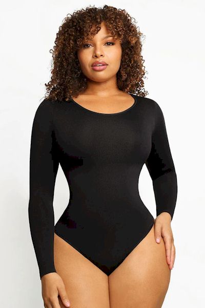 Understated Glamour: Enhance Your Silhouette with our Long Sleeve Corset Bodysuit