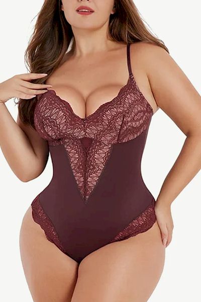 Sultry Lace Elegance: Curve-Enhancing Bodysuit Shapewear for Every Occasion