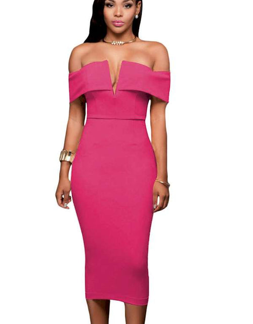Flirty and Fun: Elevate Your Style with our Bold Pink Midi Dress ...